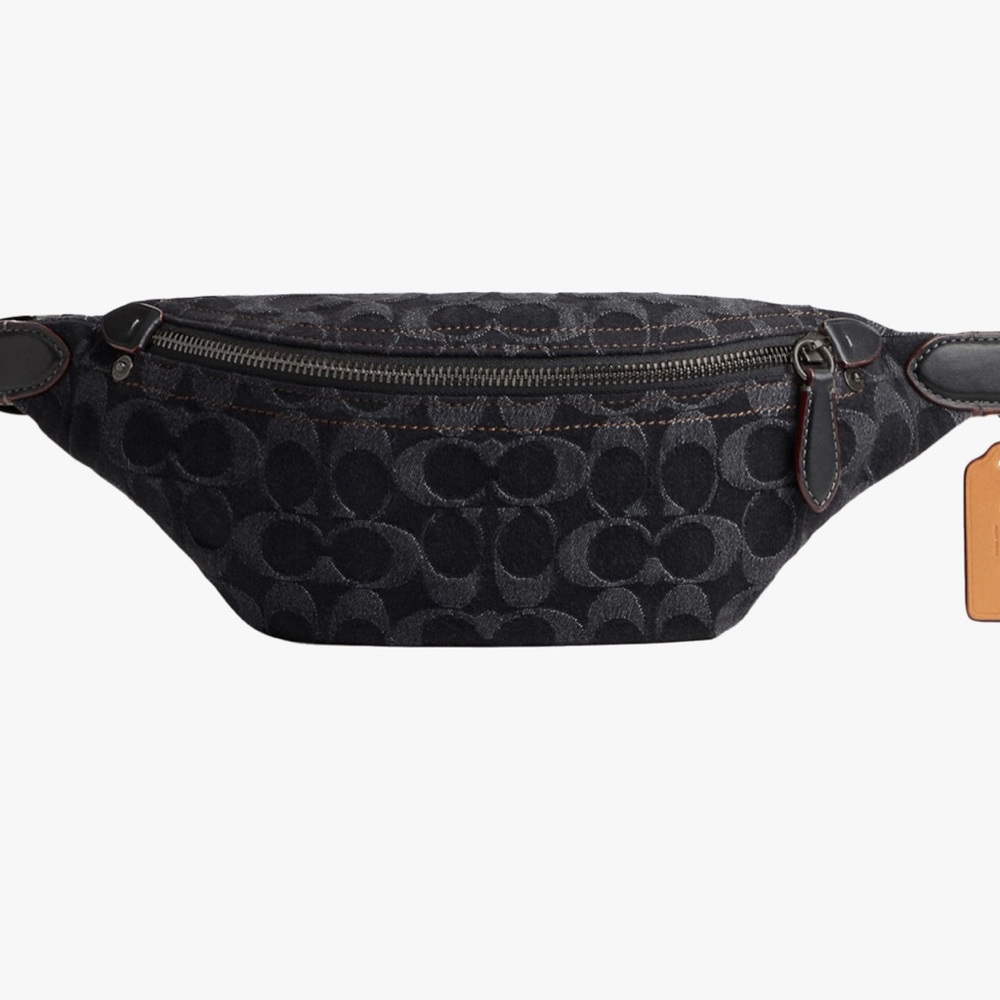Black Coach Men's Waist Bag
